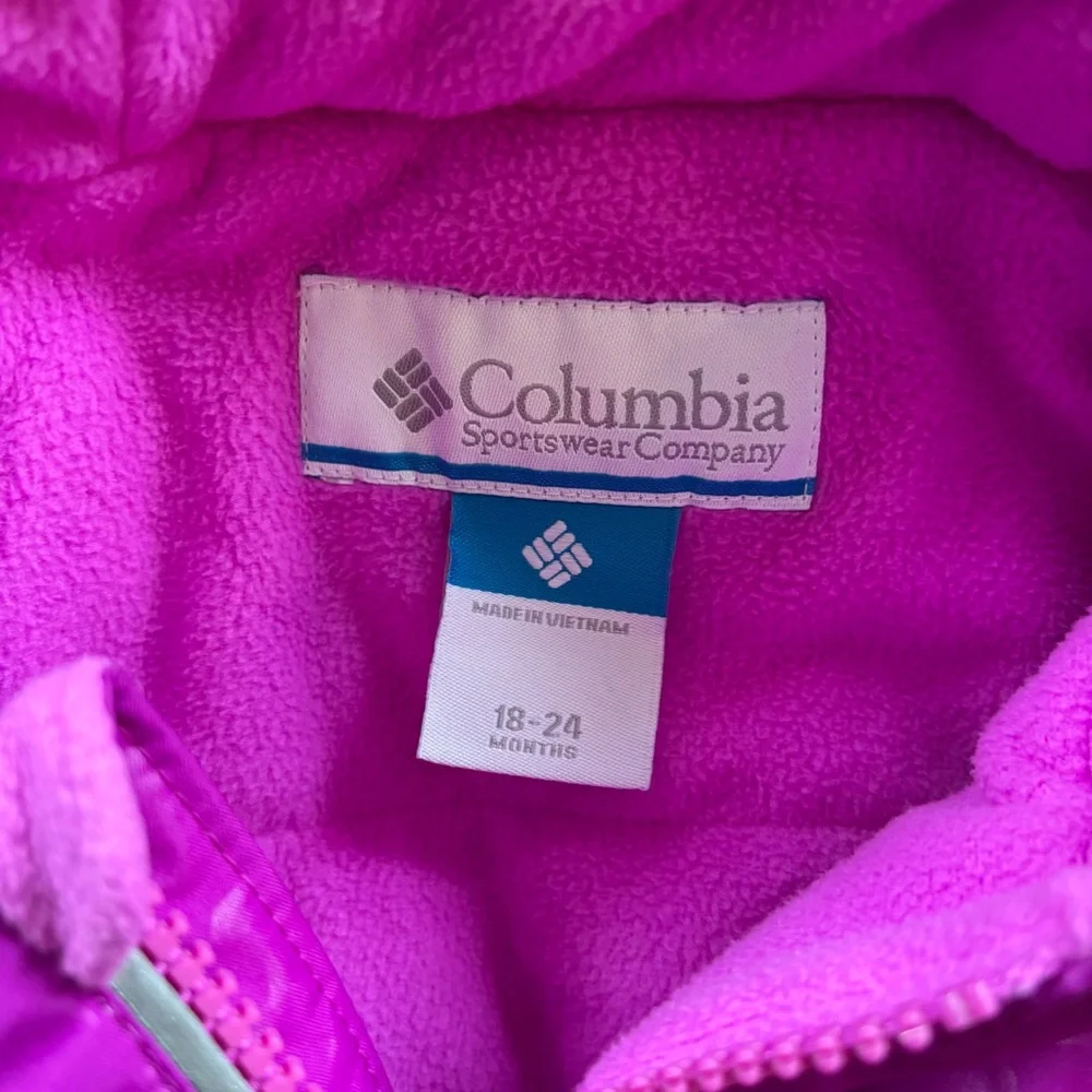 Columbia Sportswear Little Dude Suit Plum Cheetah Black Waterproof 18-24 Months